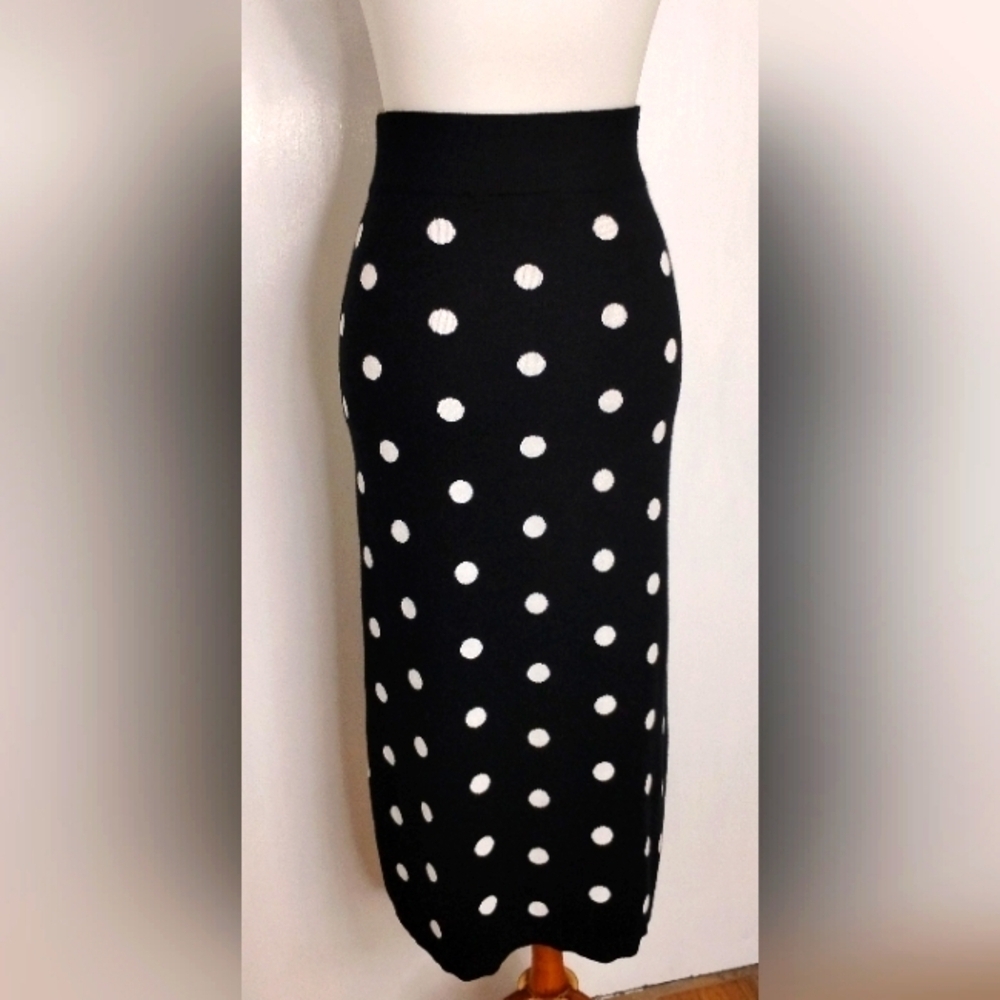 VICTOR GELMAUD POLKADOT MIDI SKIRT